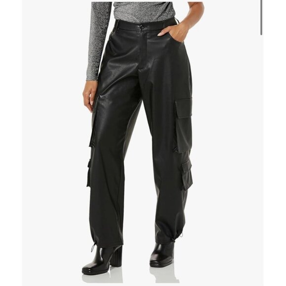 Terea Women's Anika Vegan Leather Cargo Pant size XXL NWT - Picture 1 of 8